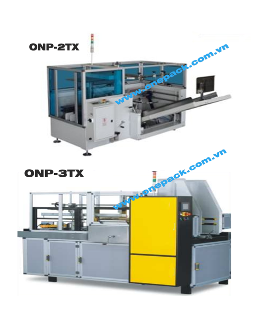 Máy dựng thùng dán mặt đáy carton ONP-2TX. ONP-3TX.ONP-4TX